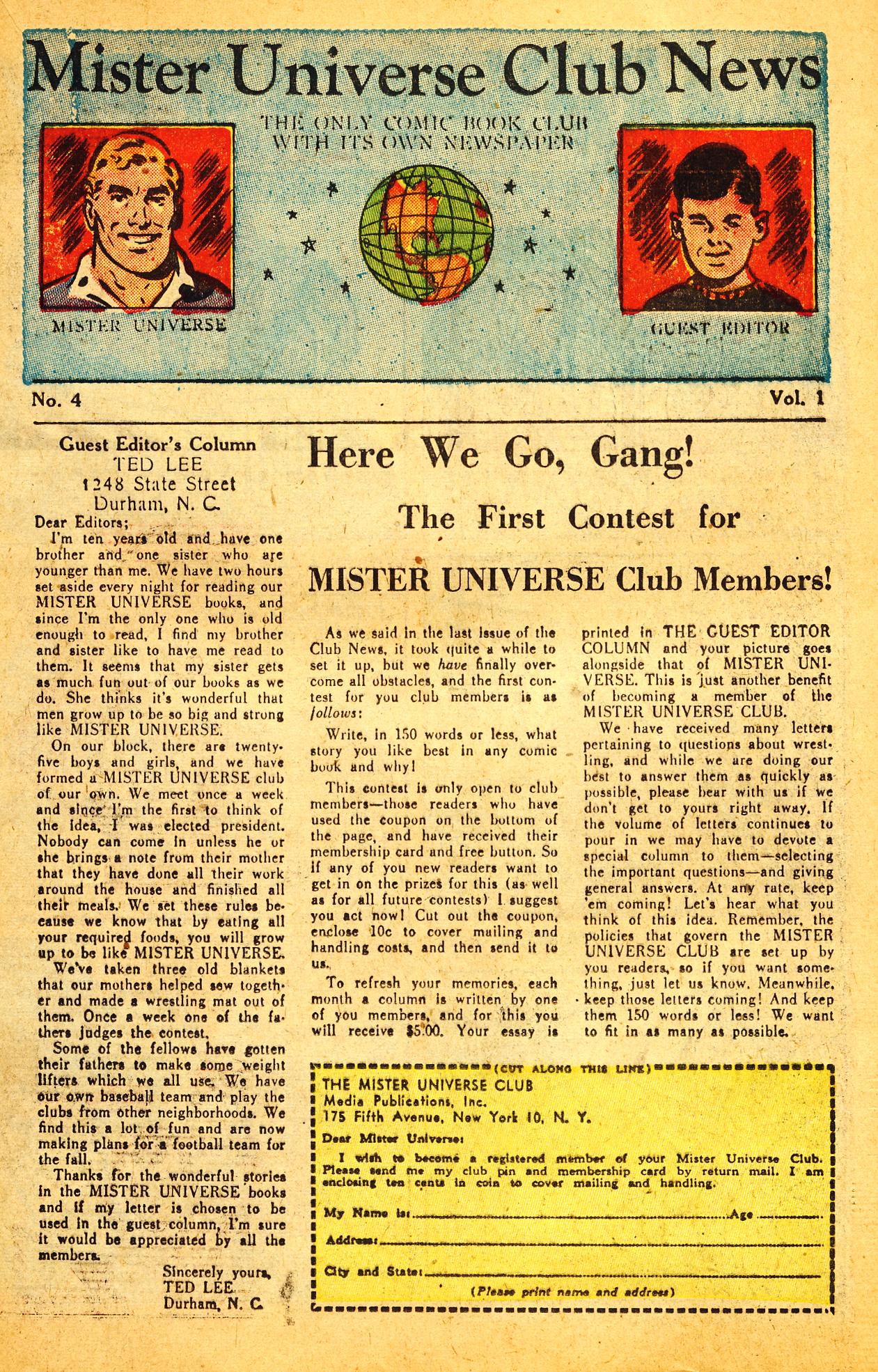 Read online Mister Universe (1951) comic -  Issue #4 - 21