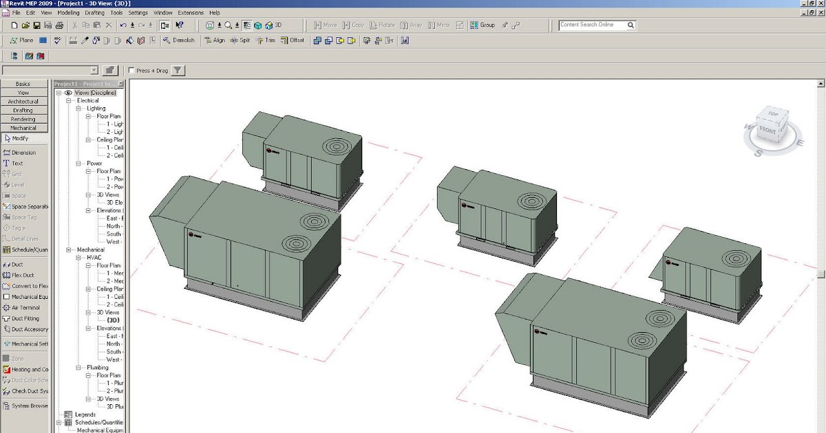 Revit MEP Trane Manufacture Revit MEP Family Content Available