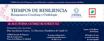 INVITACIÓN A PRESENTACIÓN LIBRO "TIEMPOS DE RESILIENCIA, REINGENIERÍA, COACHING Y GRAFOLOGÍA"