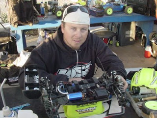 Keven Gahan displays his 8IGHT-E equipped with a 1/8-scale Xcelorin Brushless Motor and ESC