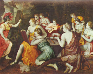Atenea junto a las Musas, Frans Floris