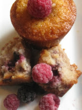 Muffin choco-framboises et citron frais, tellement moelleux...