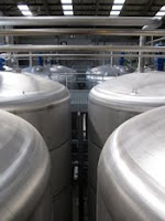 fermentation tanks at ailsa bay distillery