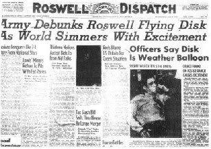 Army Debunks Roswell Flying Disk (Sml) - Roswell Dispatch 7-9-1947