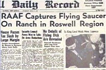 RAAF Captures Flying Saucer On Ranch in Roswell Region