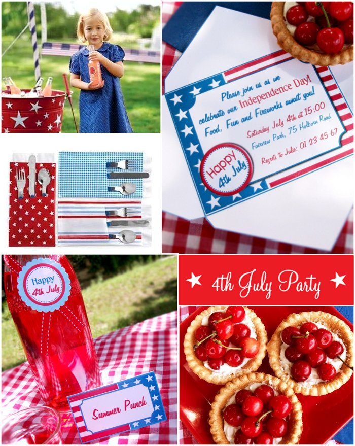 4th July Party Celebrations | Patriotic Inspiration Board - BirdsParty.com