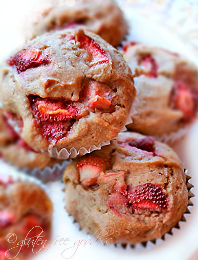 Gluten-free strawberry banana muffins