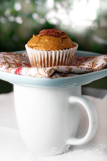 Delicious pumpkin muffins baked with gluten free flours