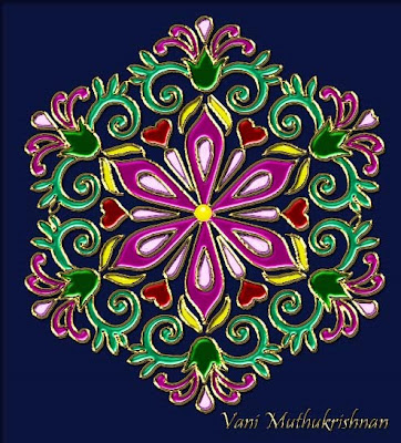 My Kolam: Hexagonal rangoli