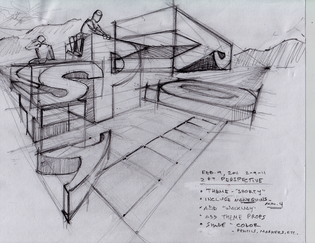 Appreciating Art Preliminary Sketch2 Pt. Perspective Letters