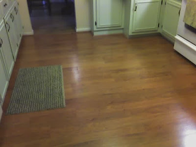 brand new laminate floor in cherry finish