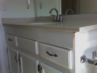 white vanity grows 4 inches taller!