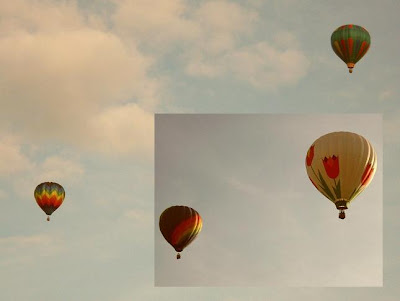 two pairs of balloonists over Dansville