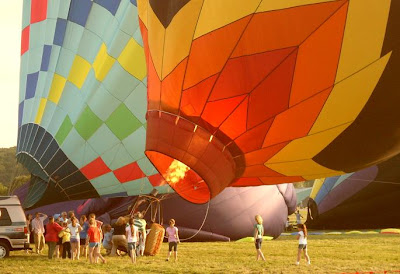 burning some air to launch this balloon