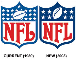 1980 and 2008 NFL logos