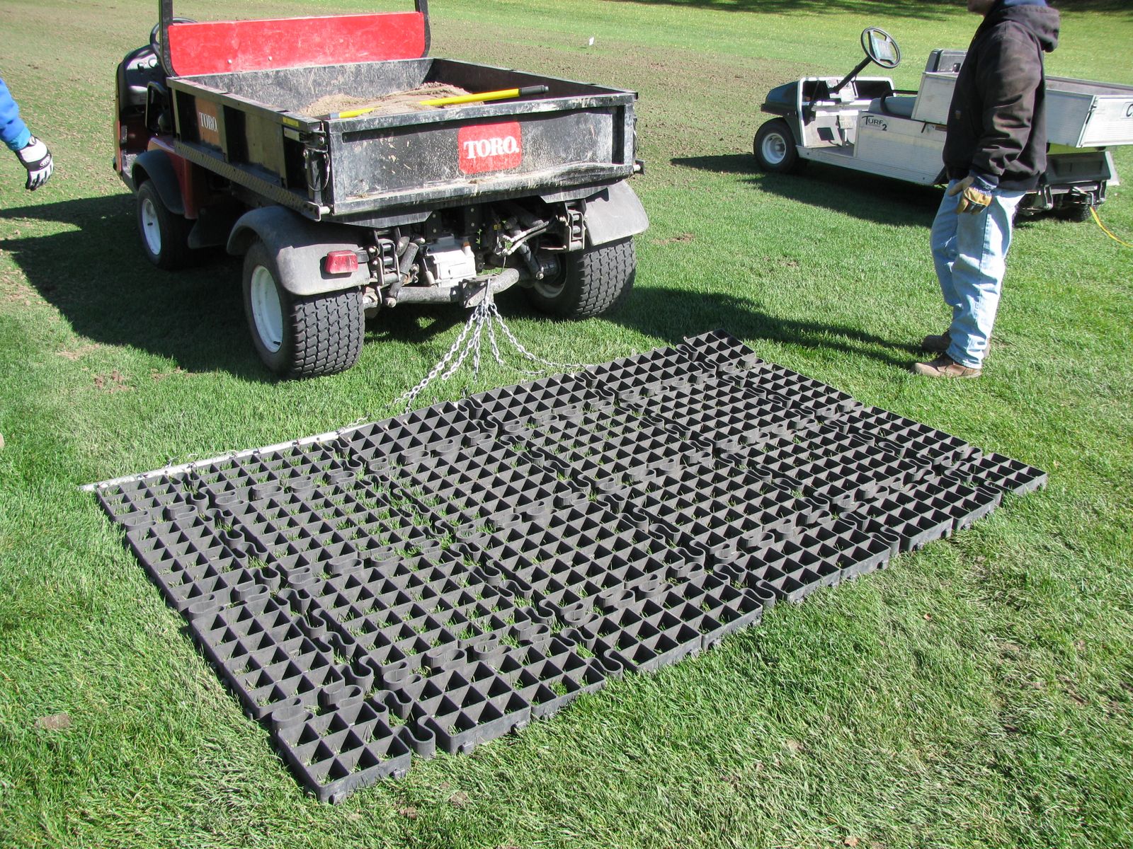 Tree Town Turf Guy Aeration of the fairways