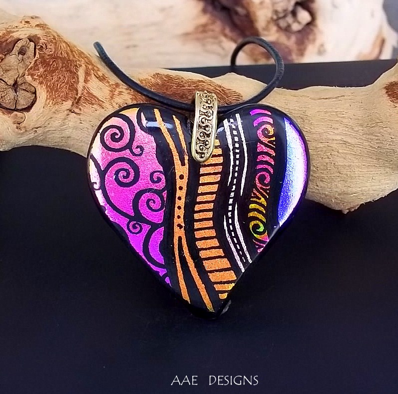 Dichroic Fused Glass Jewelry by Tanya Veit Limited Edition fused glass