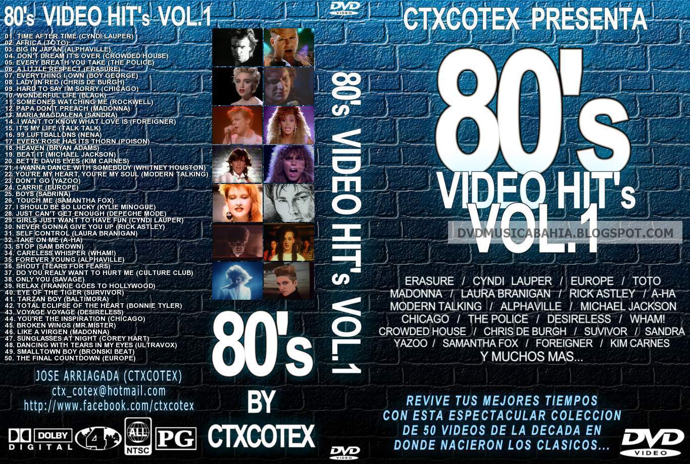 LOS MEJORES DVD DE MUSICA Y MAS....!!!! 80s VIDEO HITS VOL 1 BY