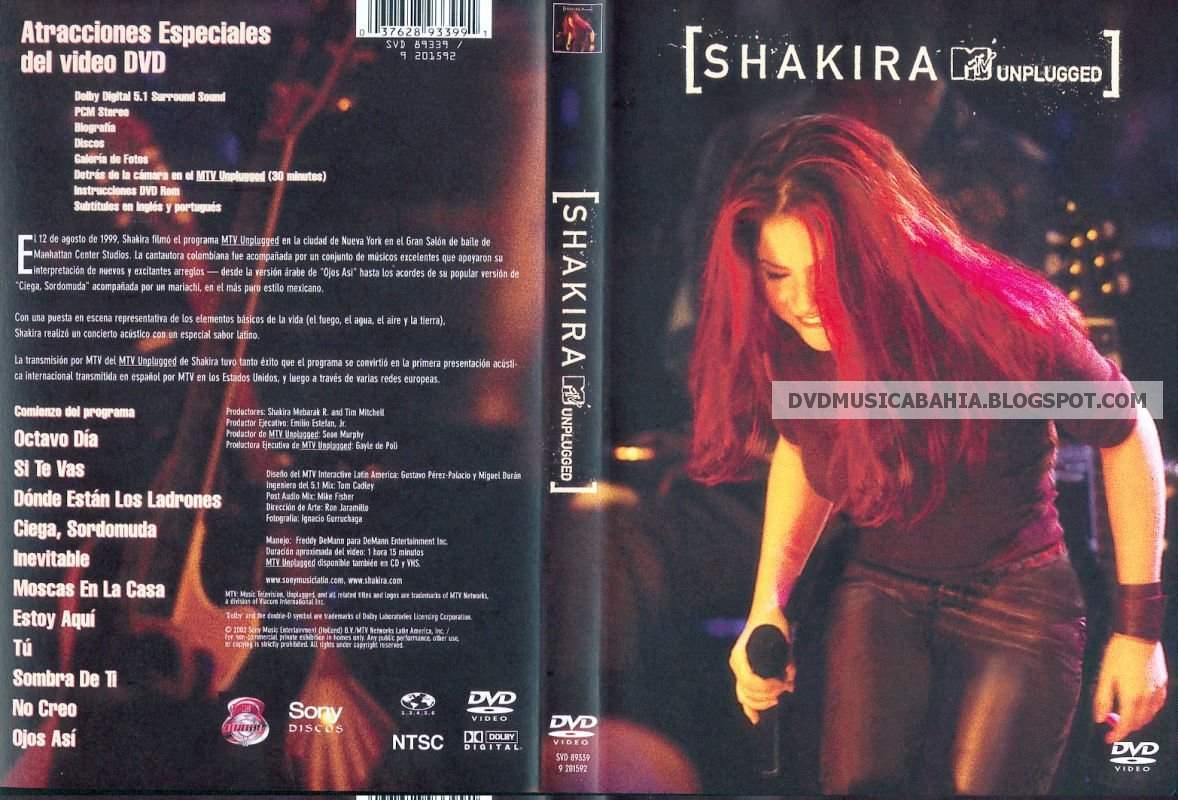 LOS MEJORES DVD DE MUSICA Y MAS....!!!! SHAKIRA UNPLUGGED (1999)