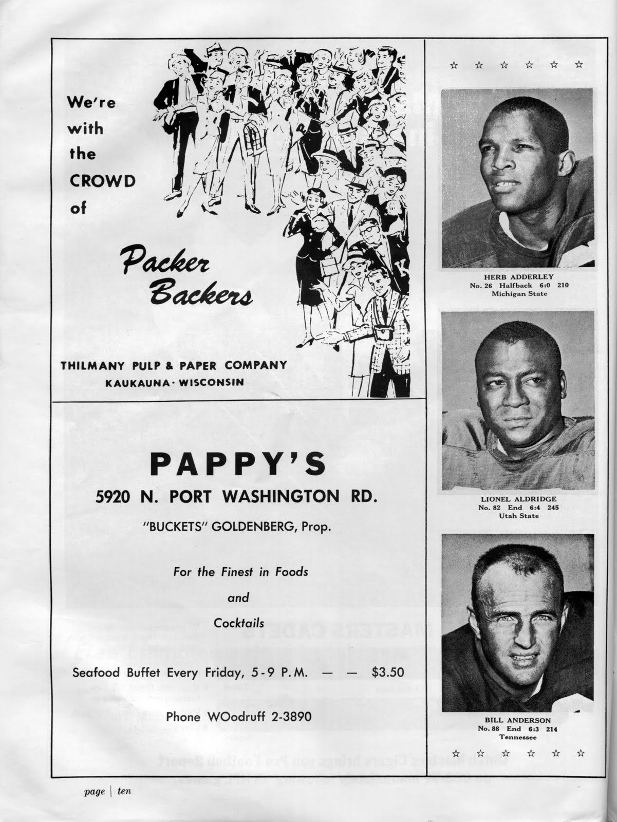 PACKERVILLE, U.S.A. 1965 Title Game Program — Part I