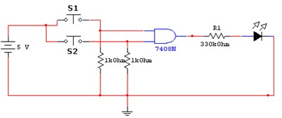 Electronic Circuit: IC ”AND” GATE