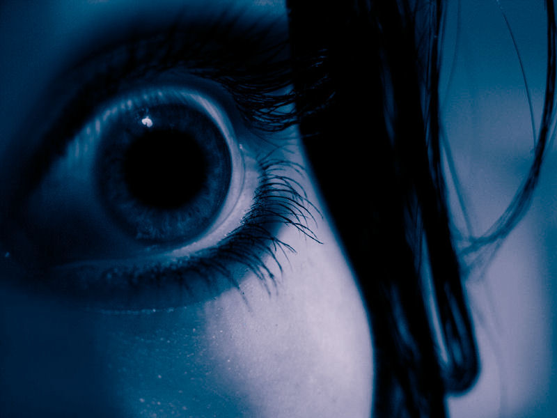 глаза были испуганные