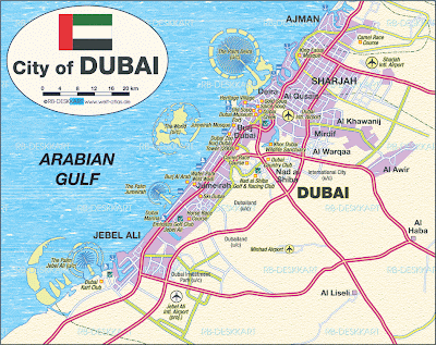 Map Of Dubai. Dubai City Map places of
