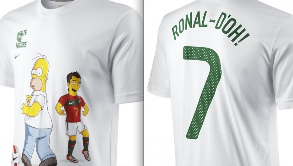 Prestigio suficiente Palabra Yonomeaburro: Camiseta Nike con Ronaldo y Homer Simpson, vaya putada