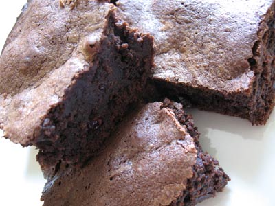 Chocolate Cocoa Brownies with Dried Cranberries and Chickpea Flour