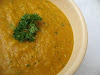 Curried Carrot and Lentil Soup with Cashews