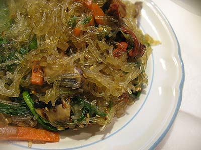 Korean Glass Noodles (Japchae)