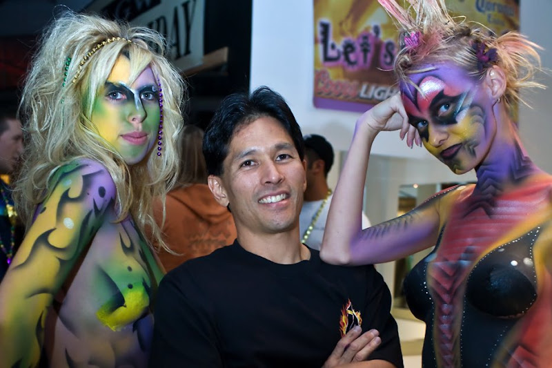 Chad Does Body Painting at the Mardi Gras.