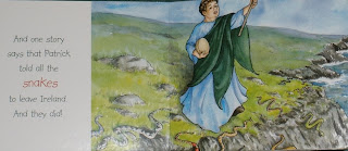 St. Patrick boring and irritating the snakes out of Ireland