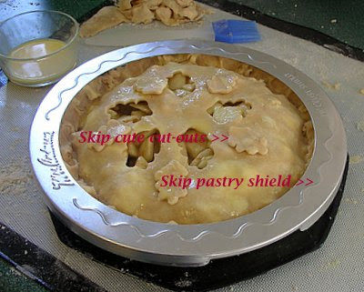 a pie shield is not recommended