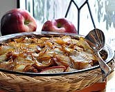 Breakfast Casserole with Sausage, Apples & Caramelized Onions