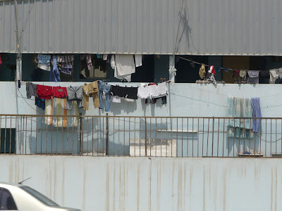 Clothes hung to dry