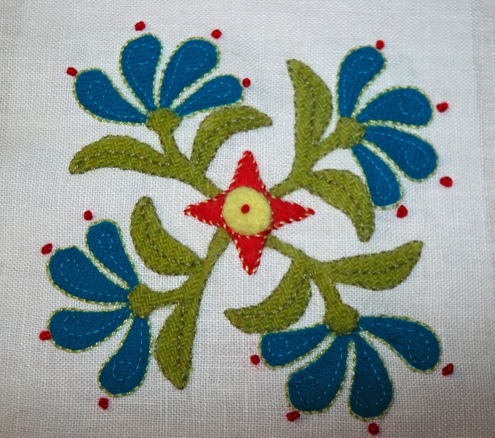 . Embroidered Wool Applique
