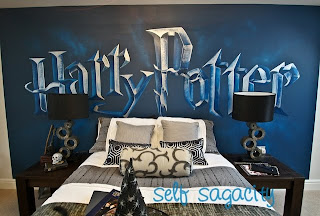 Harry Potter Bedroom Wall Mural Idea