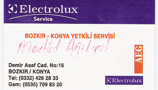 Bozkir Electrolux Yetkili Servisi Bozkir E Rehber
