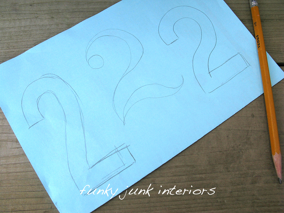 How to make a giant number or letterFunky Junk Interiors