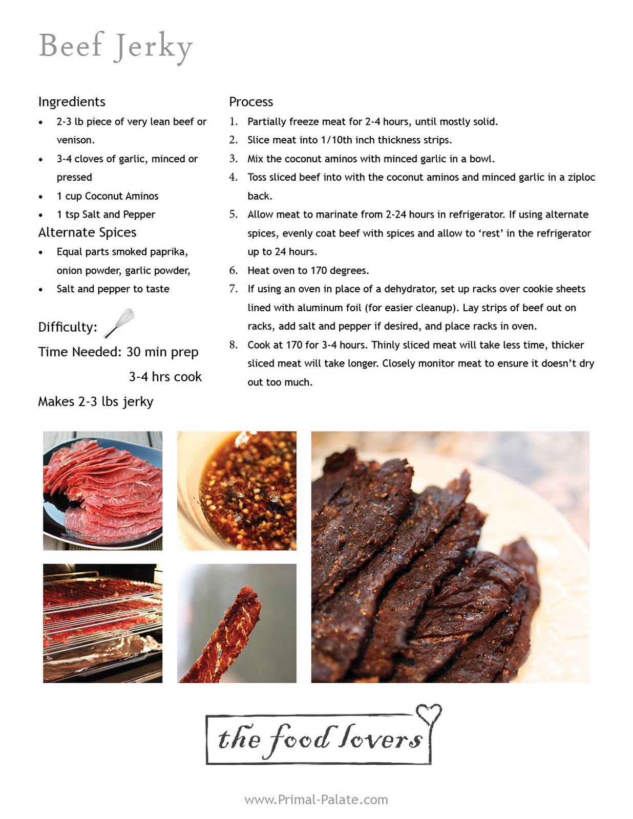 Beef Jerky - Primal Palate | Paleo Recipes