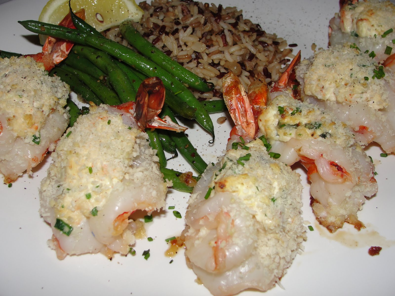 foodnotes78 Crab stuffed jumbo prawns at Boat House