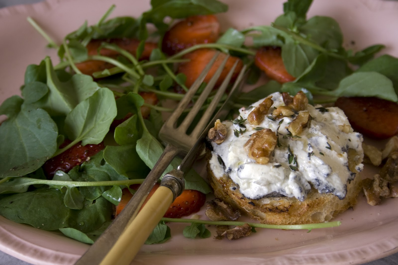 The Food Collective Raving Recipes Warm goat's cheese with peppery