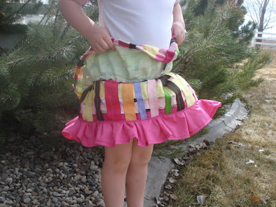 2 layer girls skirt with ribbon