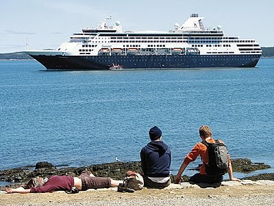 Key West, Florida to Bar Harbor, Maine.: Maine : First Cruise Ship to