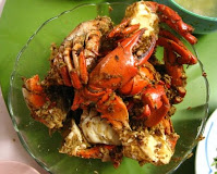 the cooked crab