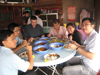 Lunch The roadside stall where we had our lunch. Almost flooded as well.