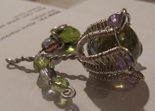wire wrapped pendant wire wrapped tulip pendant