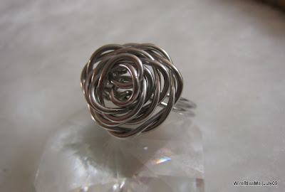 wire wrapped ring wire wrapped rose ring