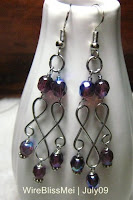 Wire Wrapped Earrings Wire Wrapped Dangle Earrings